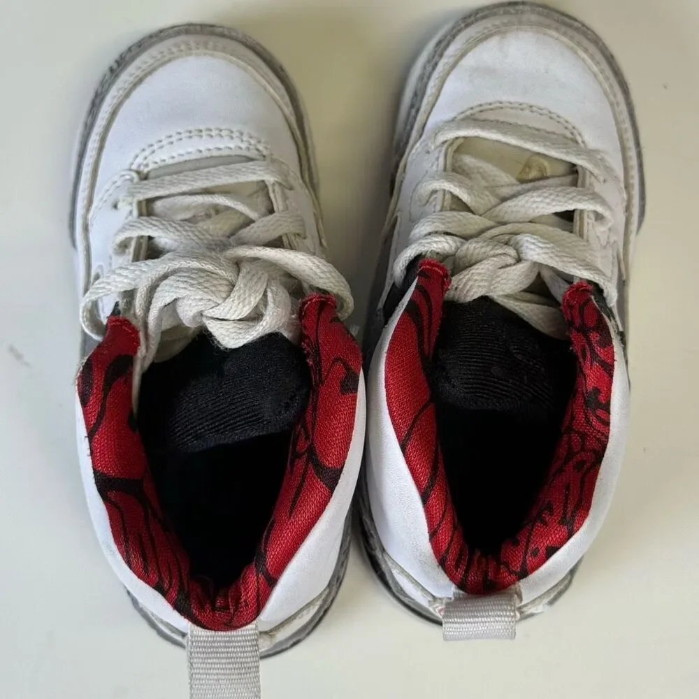 Nike Air Jordan Spizike BT White Black Red Sneakers 317701 122 Toddler Size 8c